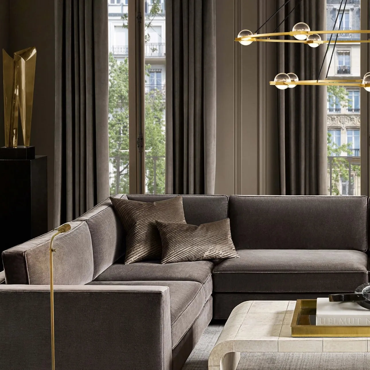 Eclatant Modern Two-Tier Round Chandelier 48"