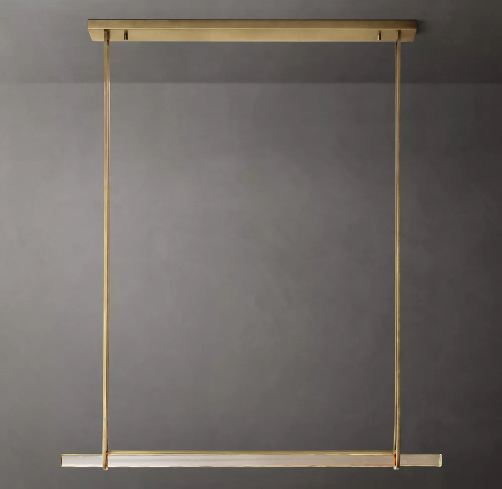 Audubon Modern Crystal Single Bar Linear Chandelier