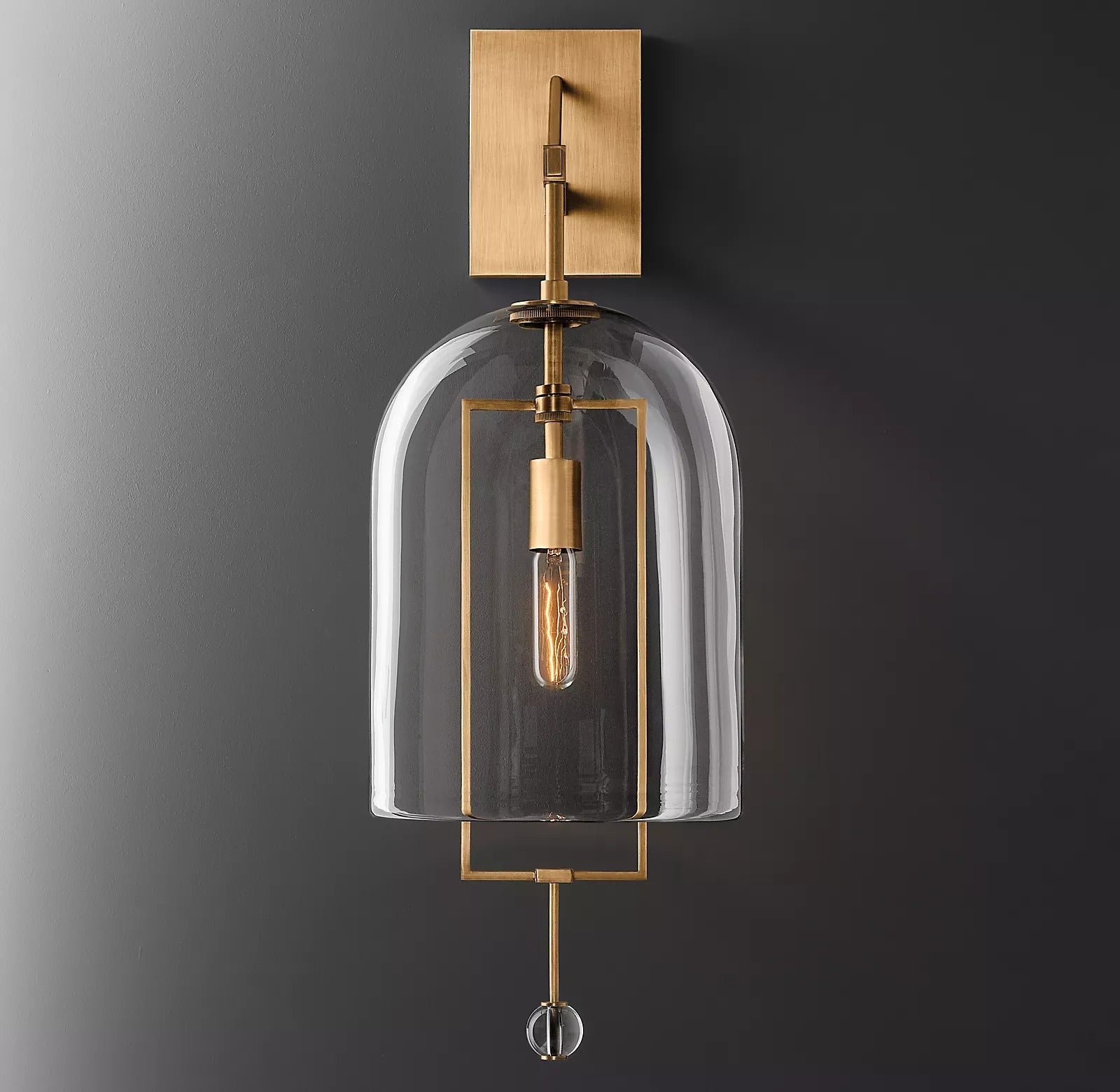 Fulcrums Modern Brass Wall Sconce 29"