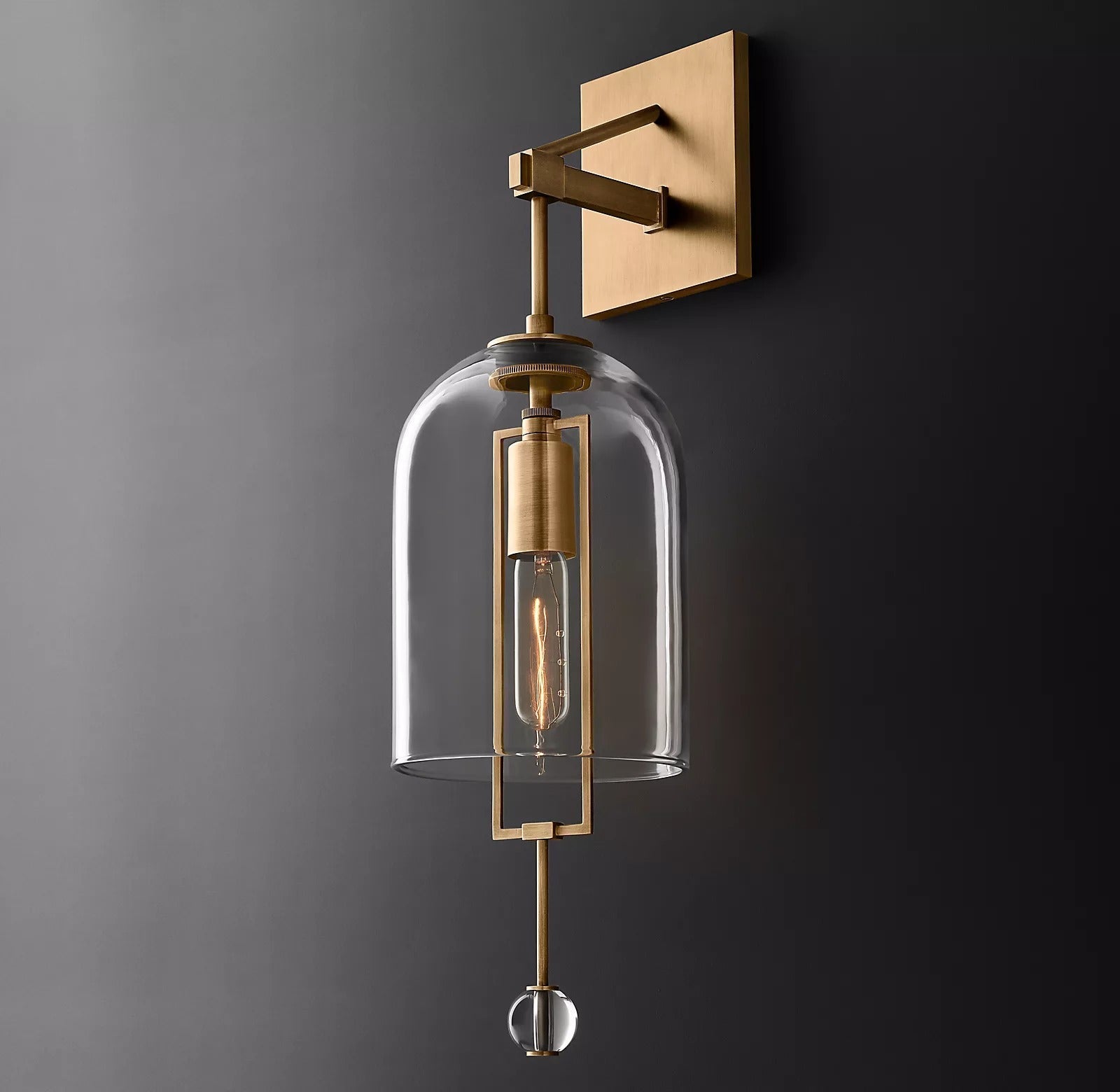 Fulcrums Modern Brass Wall Sconce 24"