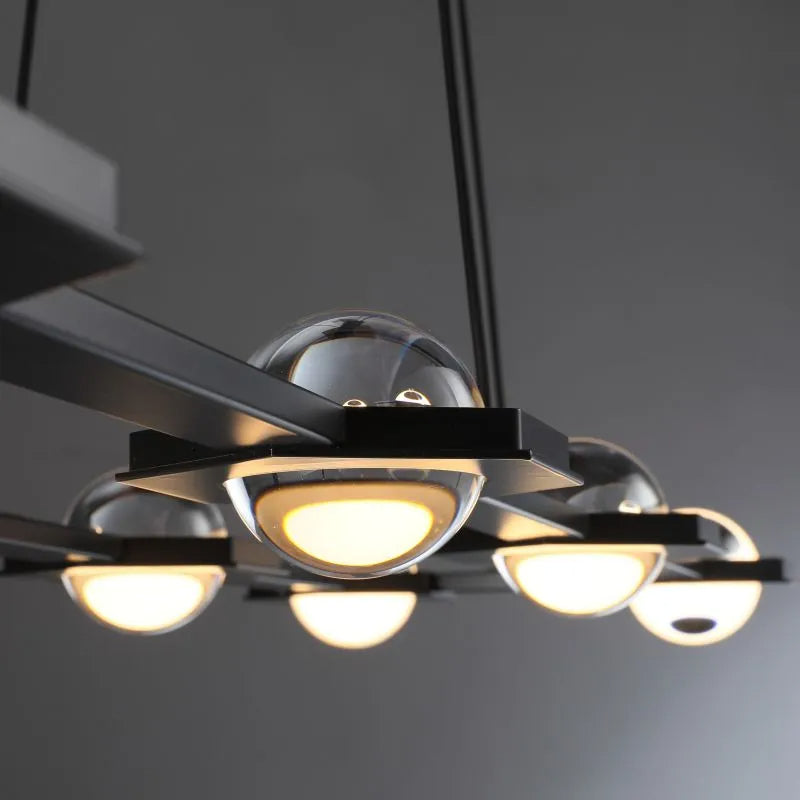 Eclatant Crystal  Rectangular Chandelier 54"