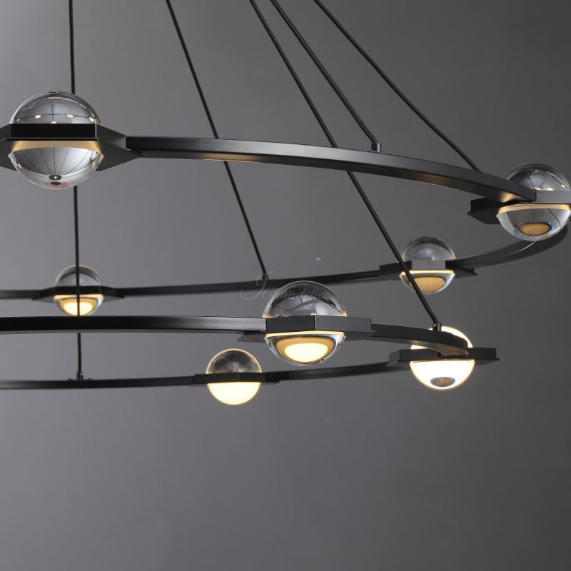 Eclatant Modern Two-Tier Round Chandelier 48"/60"