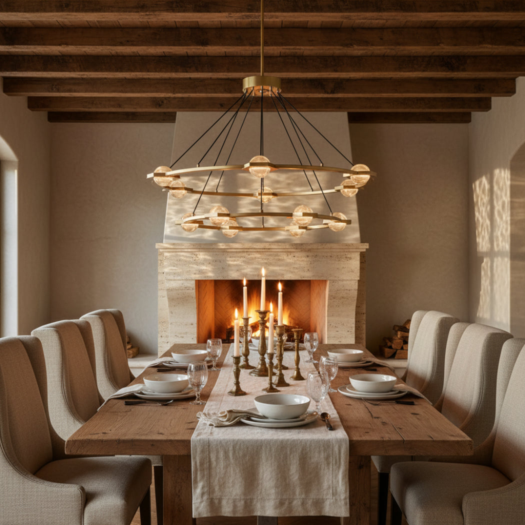 Eclatant Modern Two-Tier Round Chandelier 48"/60"