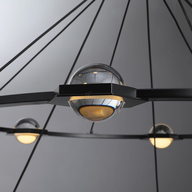 Eclatant Modern Two-Tier Round Chandelier 48"/60"