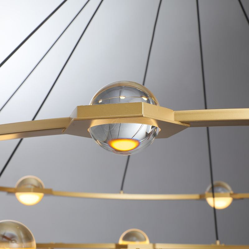 Eclatant Modern Two-Tier Round Chandelier 48"/60"