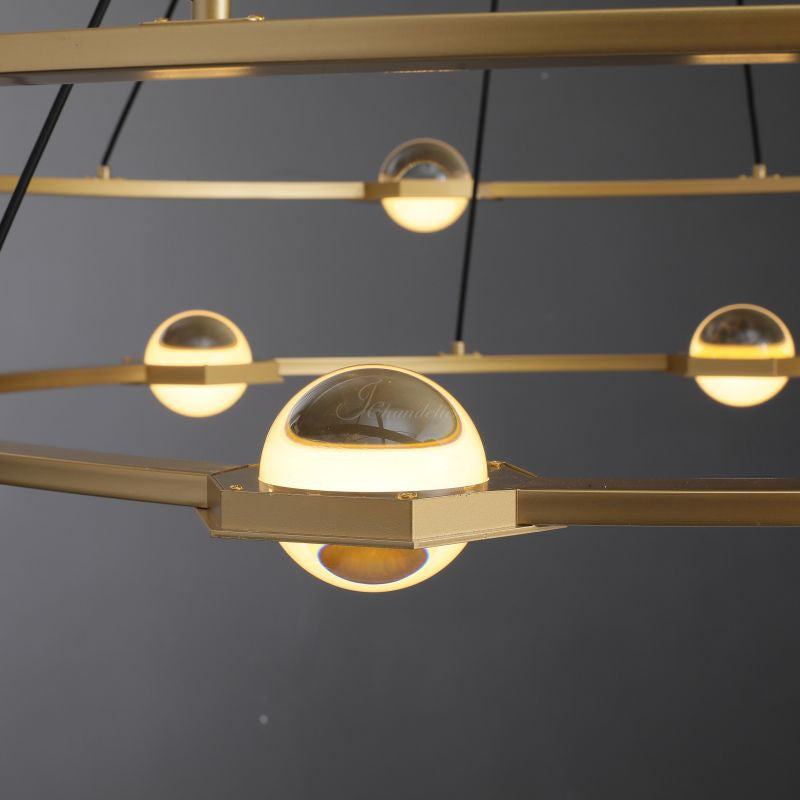 Eclatant Modern Two-Tier Round Chandelier 48"/60"