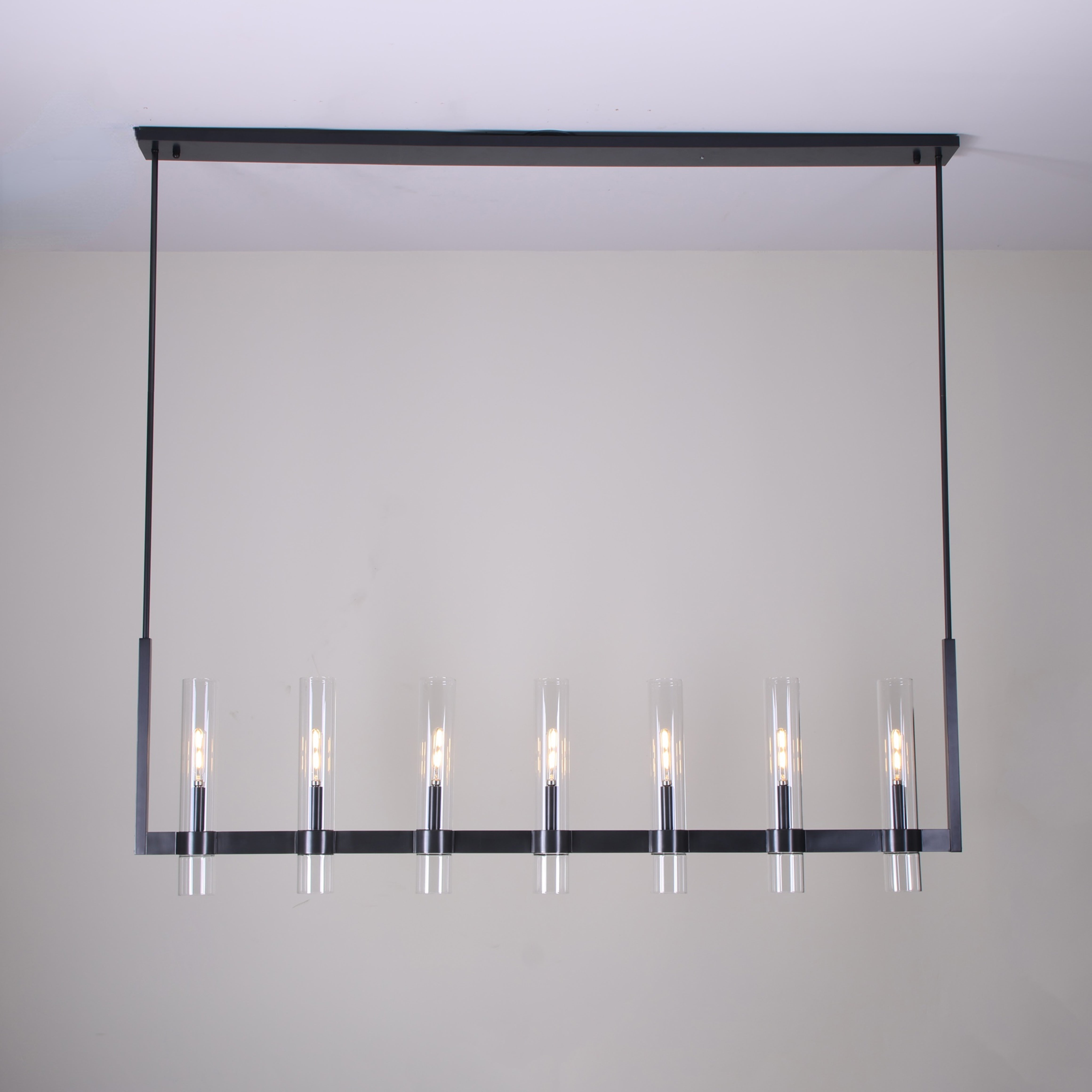 Ravelle Modern Glass Linear Chandelier 59"