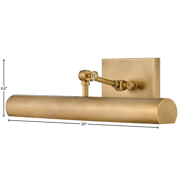 Hinkley Stokes Modern Brass Adjustable Picture Light 20"