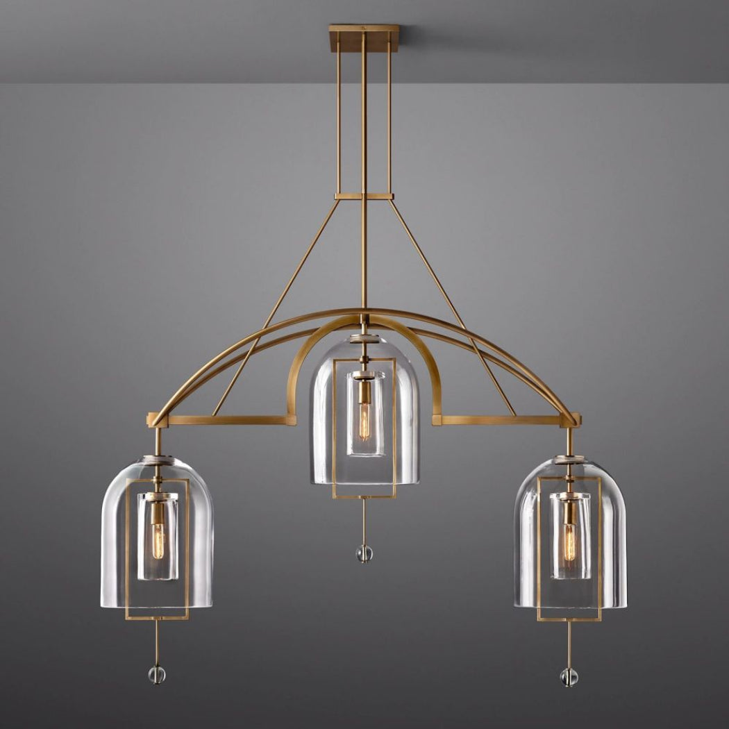 Fulcrum Linear Chandelier 61" 3 Lights