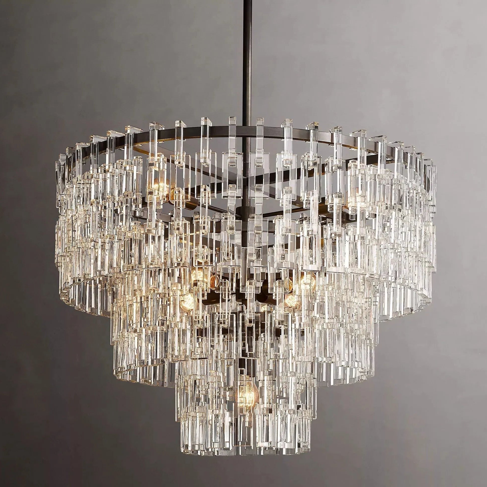 Marignans Modern crystal round chandelier 36"