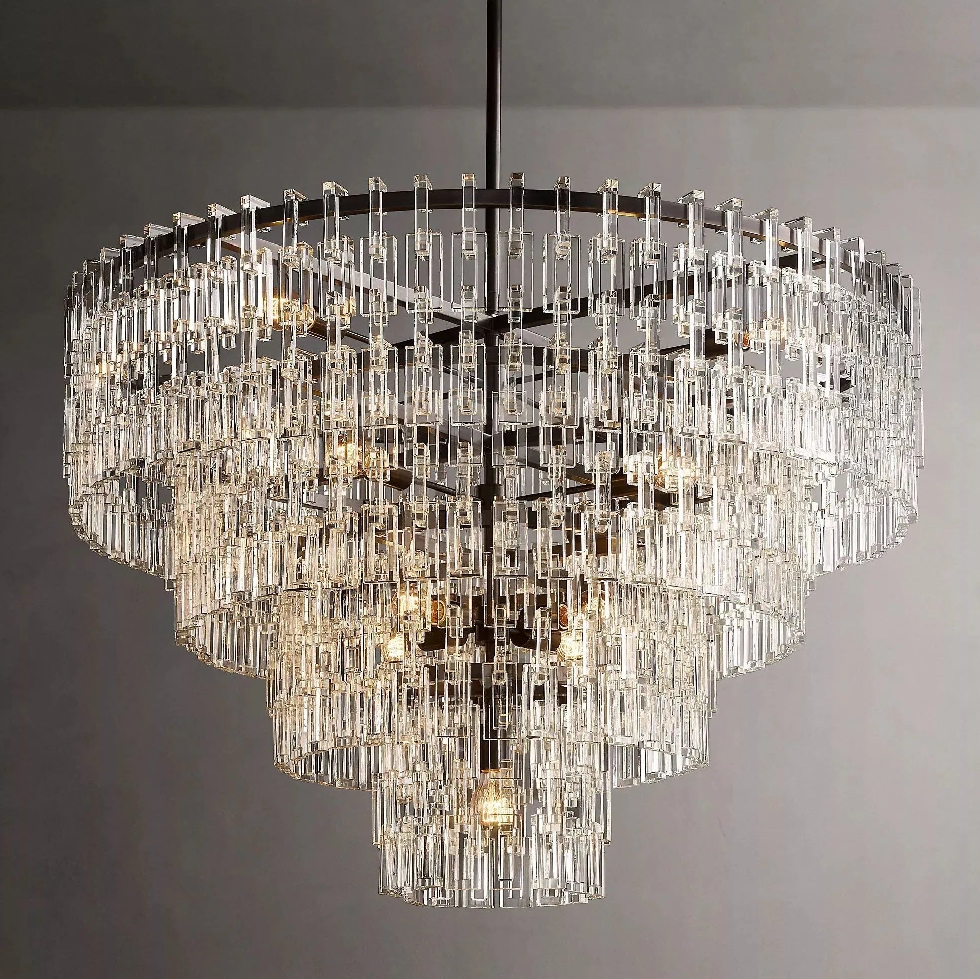 Marignans Modern crystal round chandelier 48"