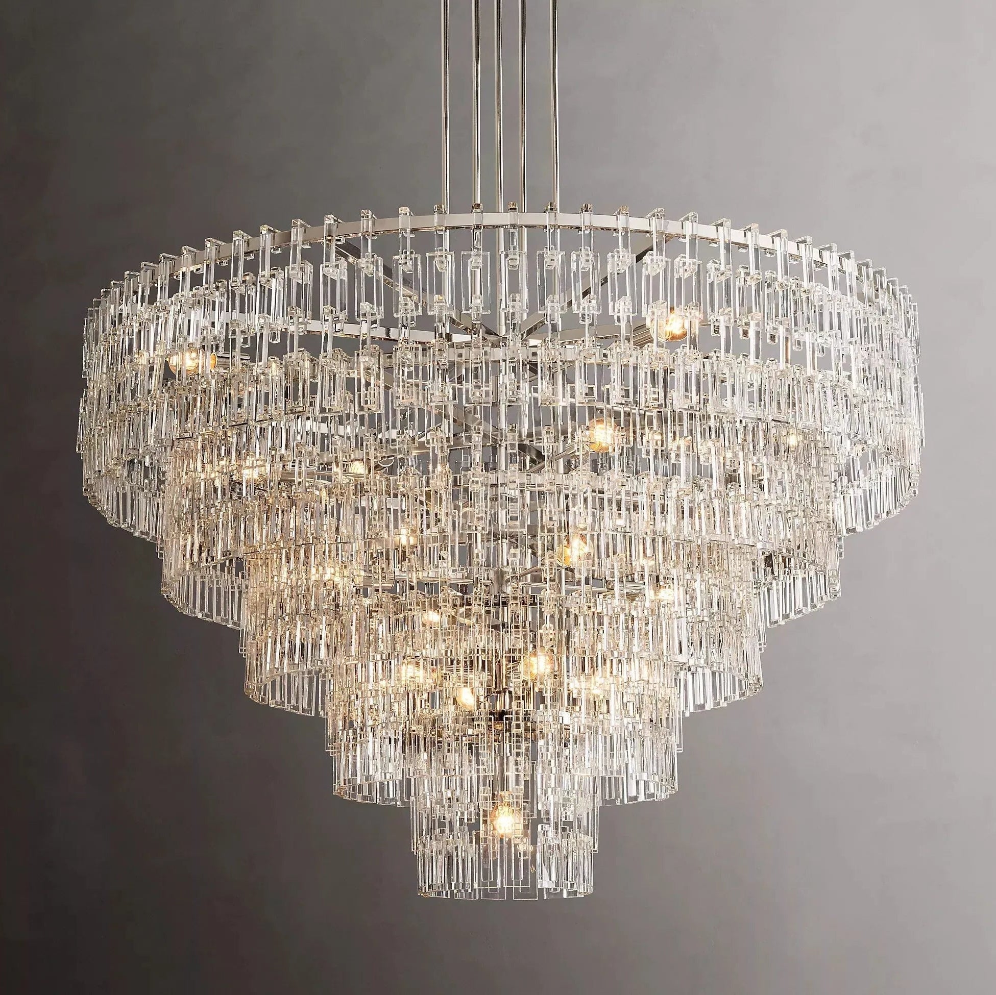 Marignans Modern crystal round chandelier 60"