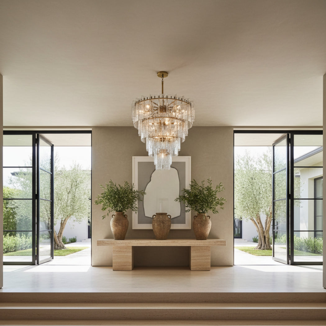 Lattice Modern Tired Chandelier 36/47"