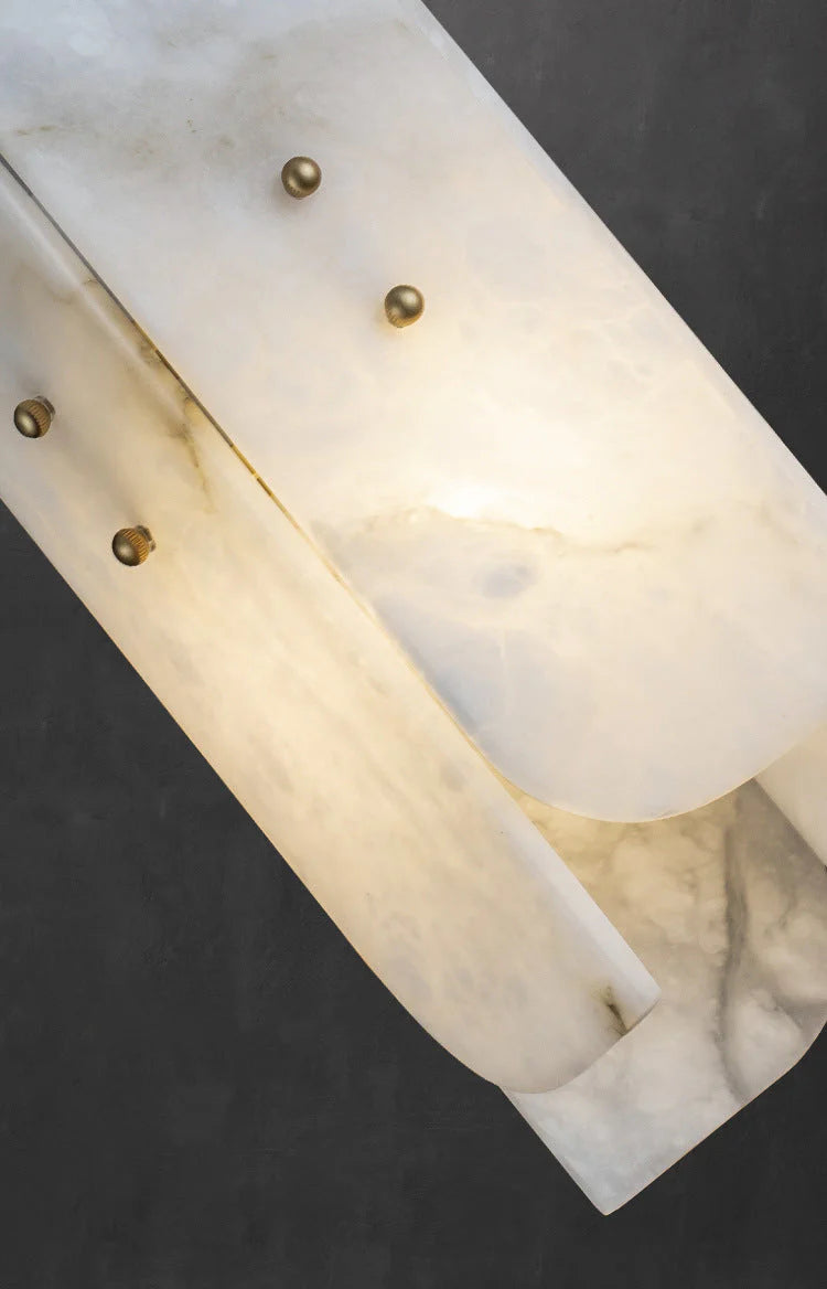 Modern Mini Alabaster White Pendant Light