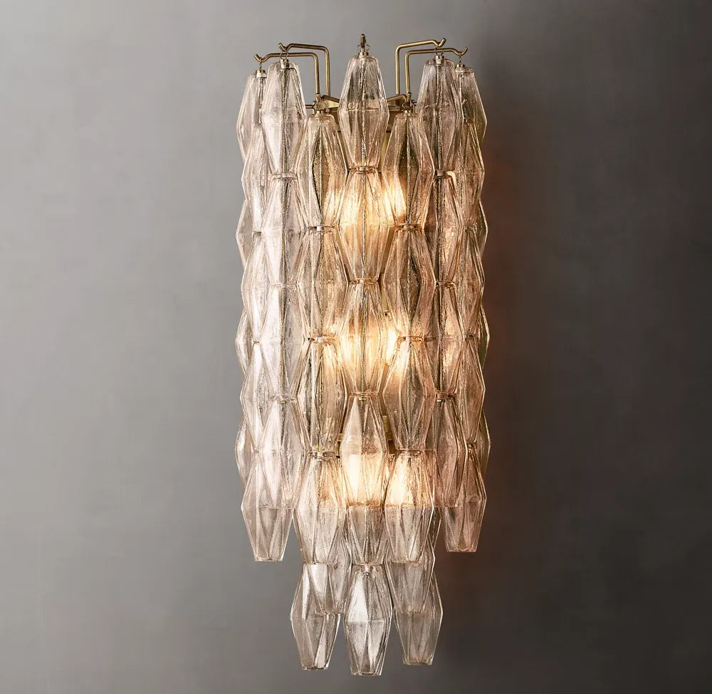 Mia Clear Glass Grand Wall Sconce