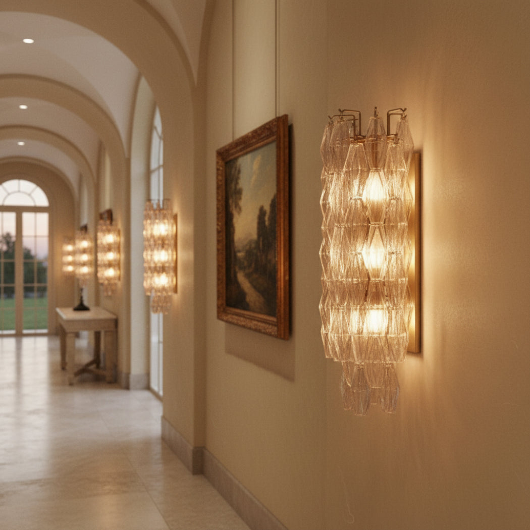 Mia Clear Glass Grand Wall Sconce