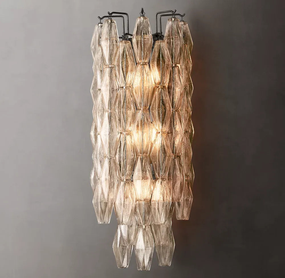 Mia Clear Glass Grand Wall Sconce