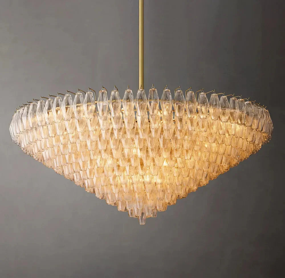 Mia Clear Glass Tiered Round Chandelier 37”/47"/62"