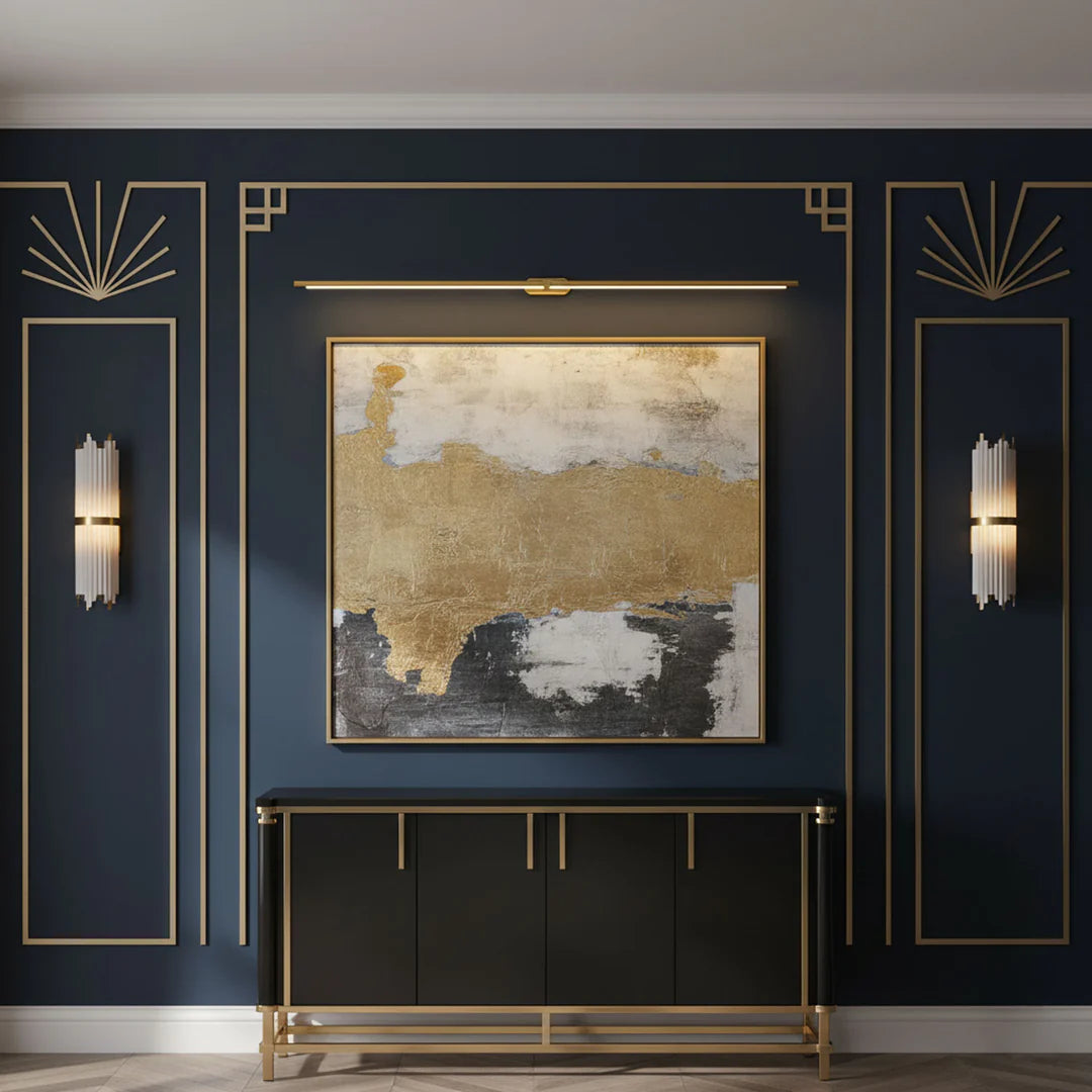 Modern Minimalist Linear Brass Wall Lamp