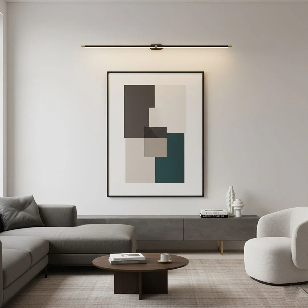 Modern Minimalist Linear Brass Wall Lamp