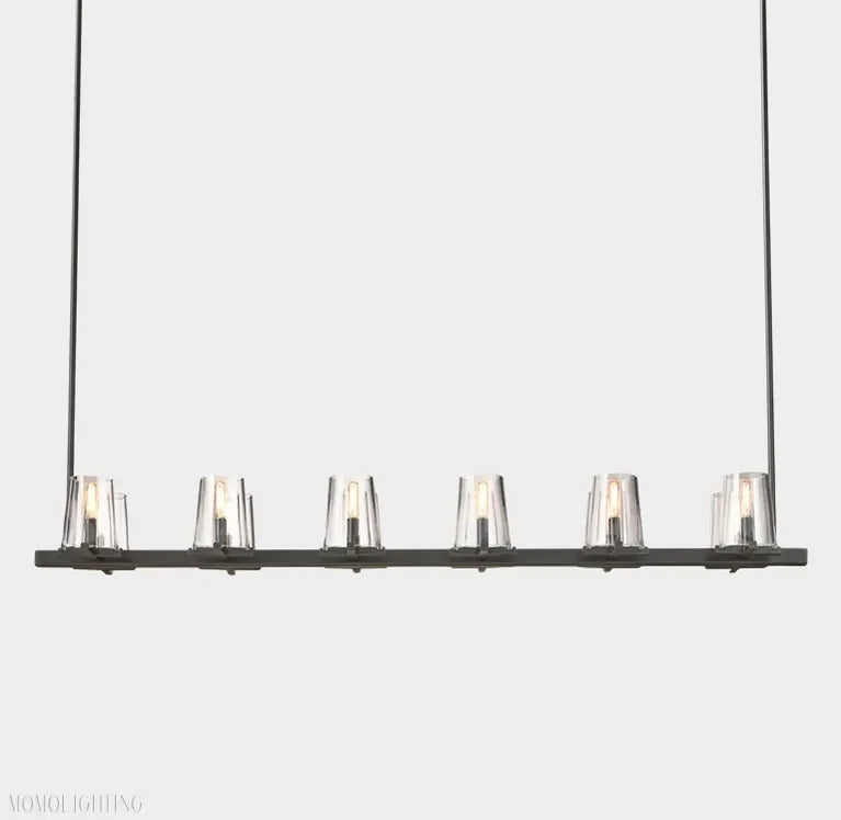 Pauillac Modern Linear Glass Chandelier 49“/60”