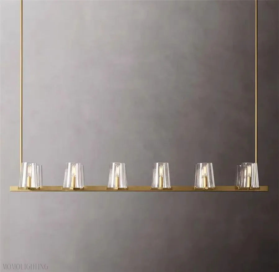 Pauillac Modern Linear Glass Chandelier 49“/60”