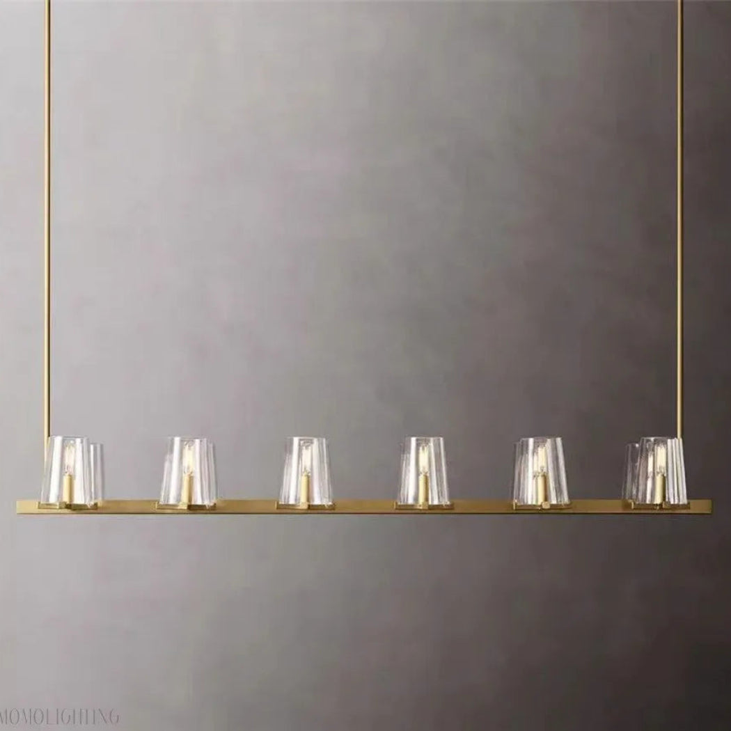 Pauillac Modern Linear Glass Chandelier 49“/60”