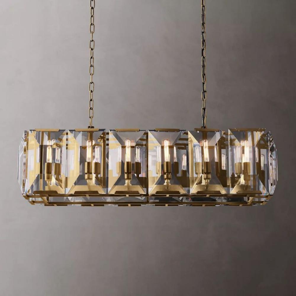 Harlowe Modern Crystal Rectangular Chandelier 42"