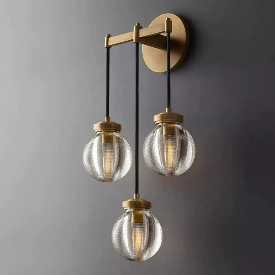 Pearl Glass Triple Sconce