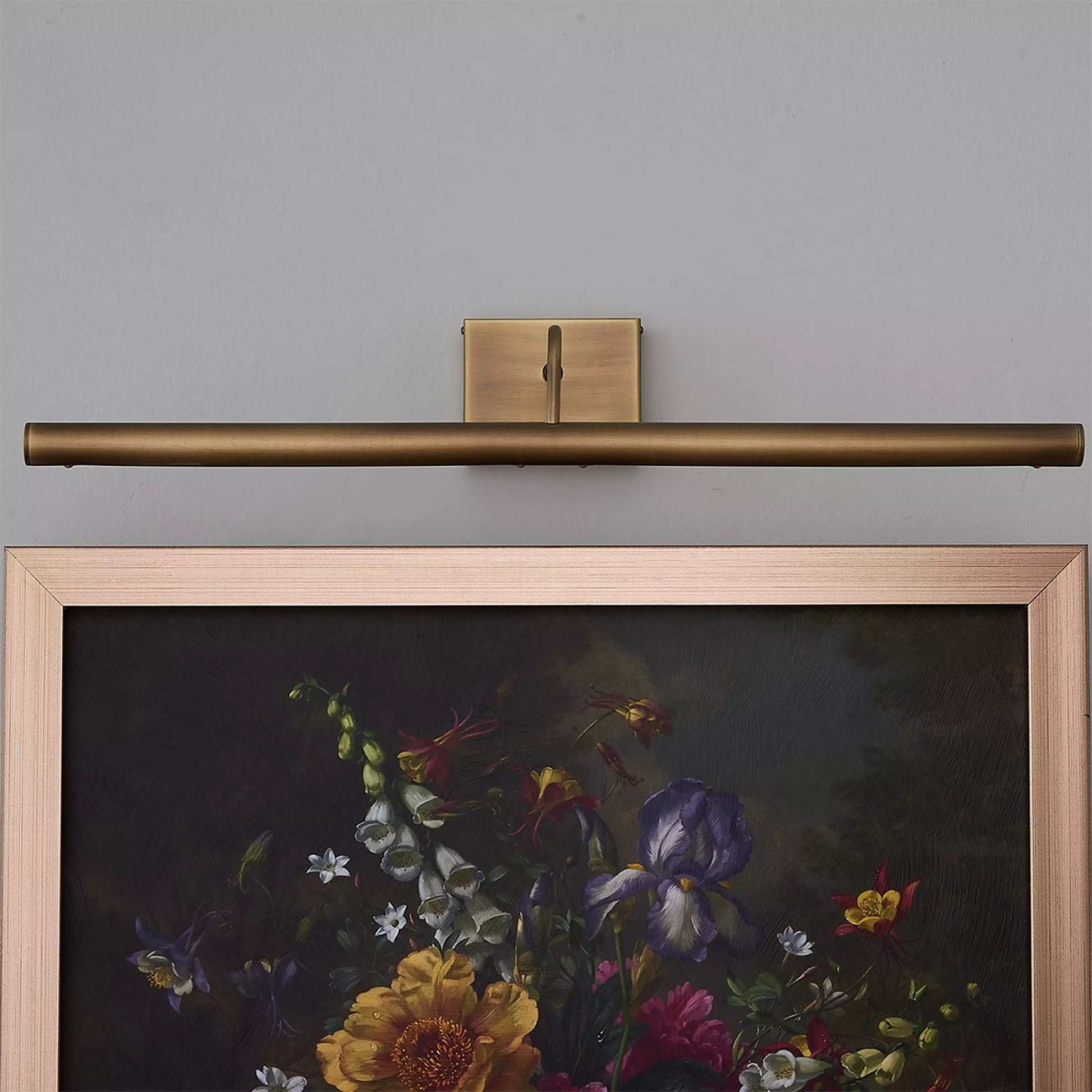 Battery Modern Brass LED Cordless Slimline Picture Light 24"