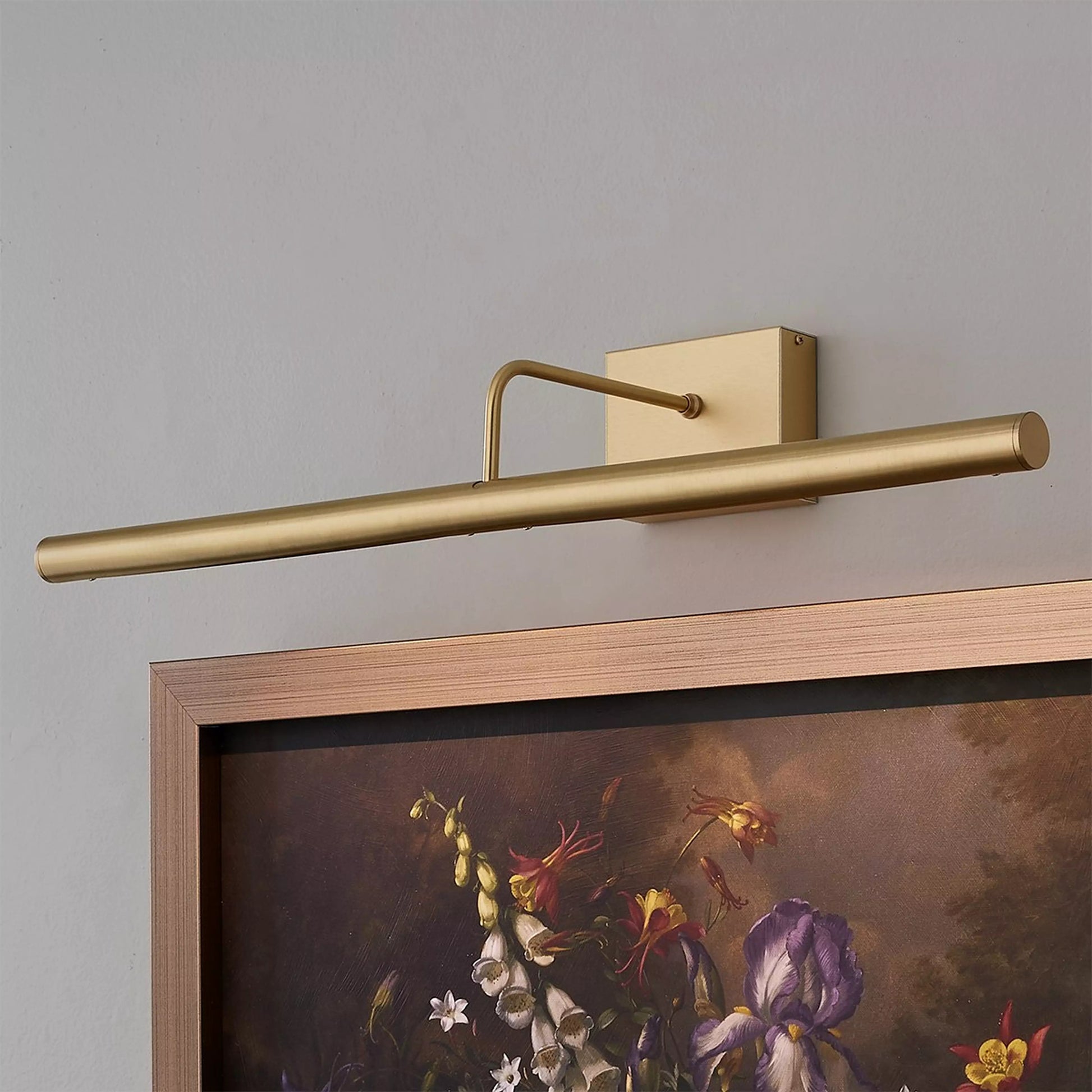 Battery Modern Brass LED Cordless Slimline Picture Light 24"