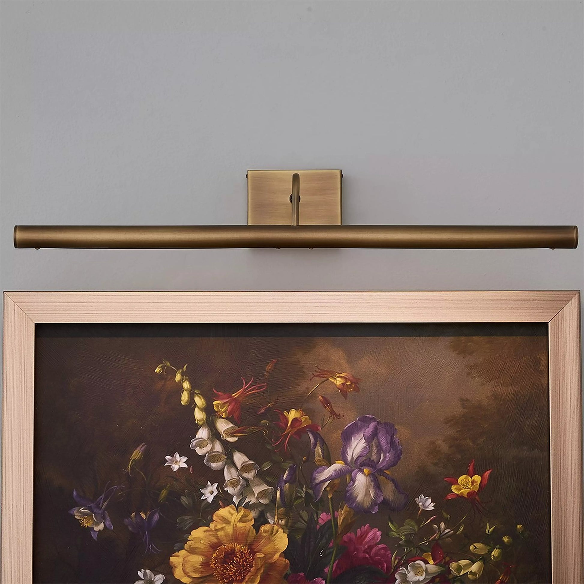 Battery Modern Brass LED Cordless Slimline Picture Light 24"