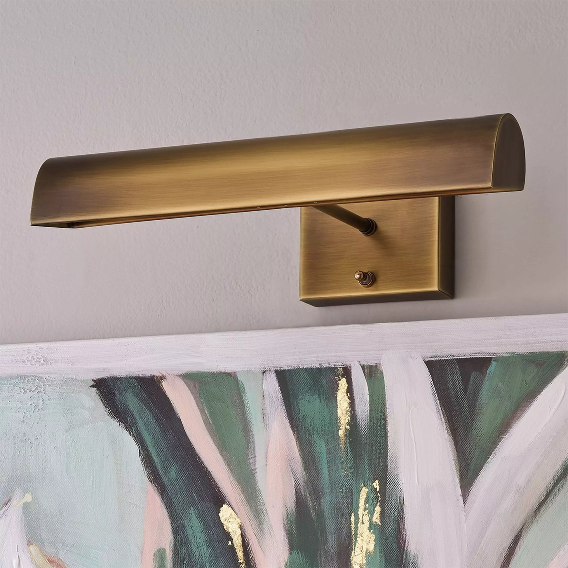 Battery Modern Brass Operated LED Cordless Picture Light 14"