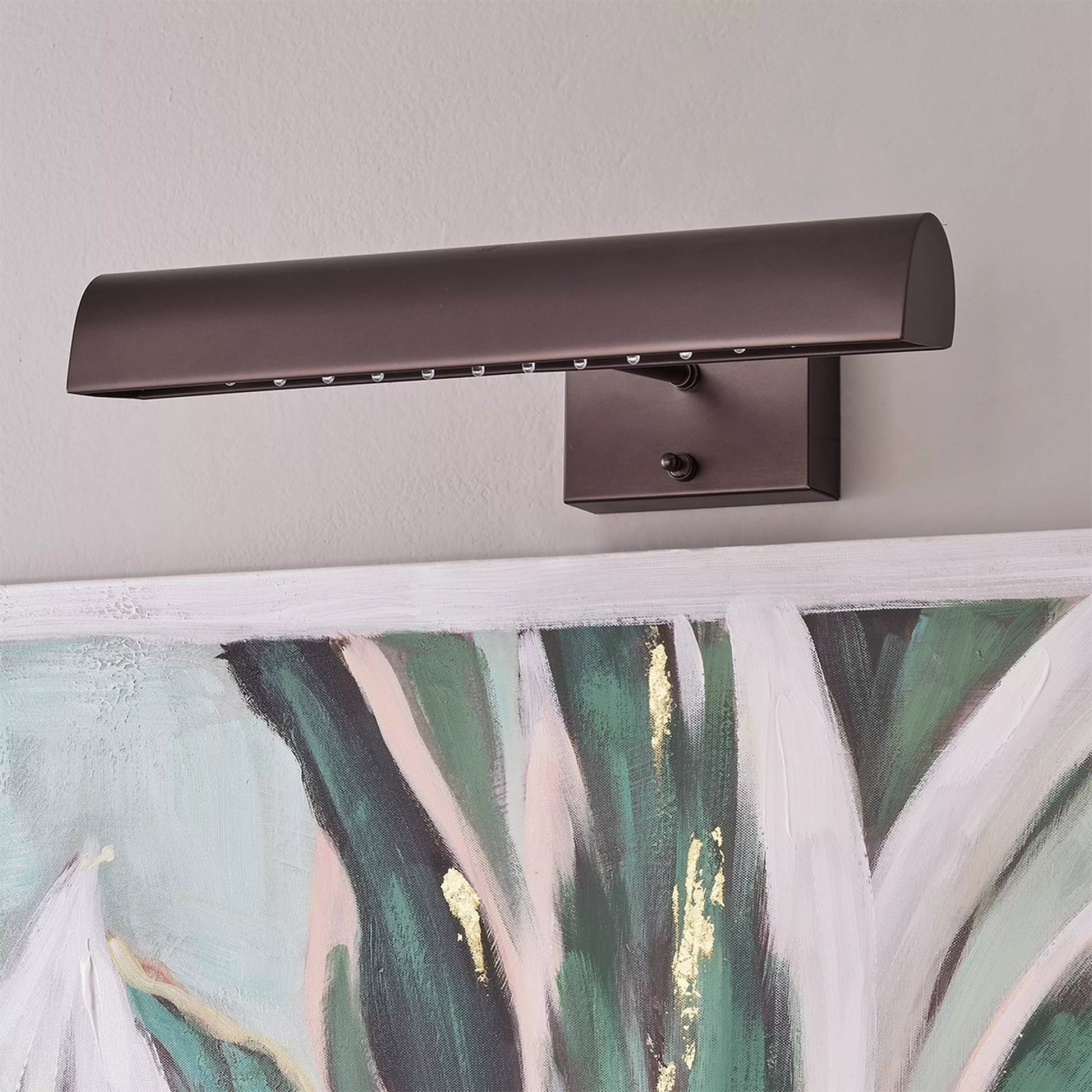 Battery Modern Brass Operated LED Cordless Picture Light 14"