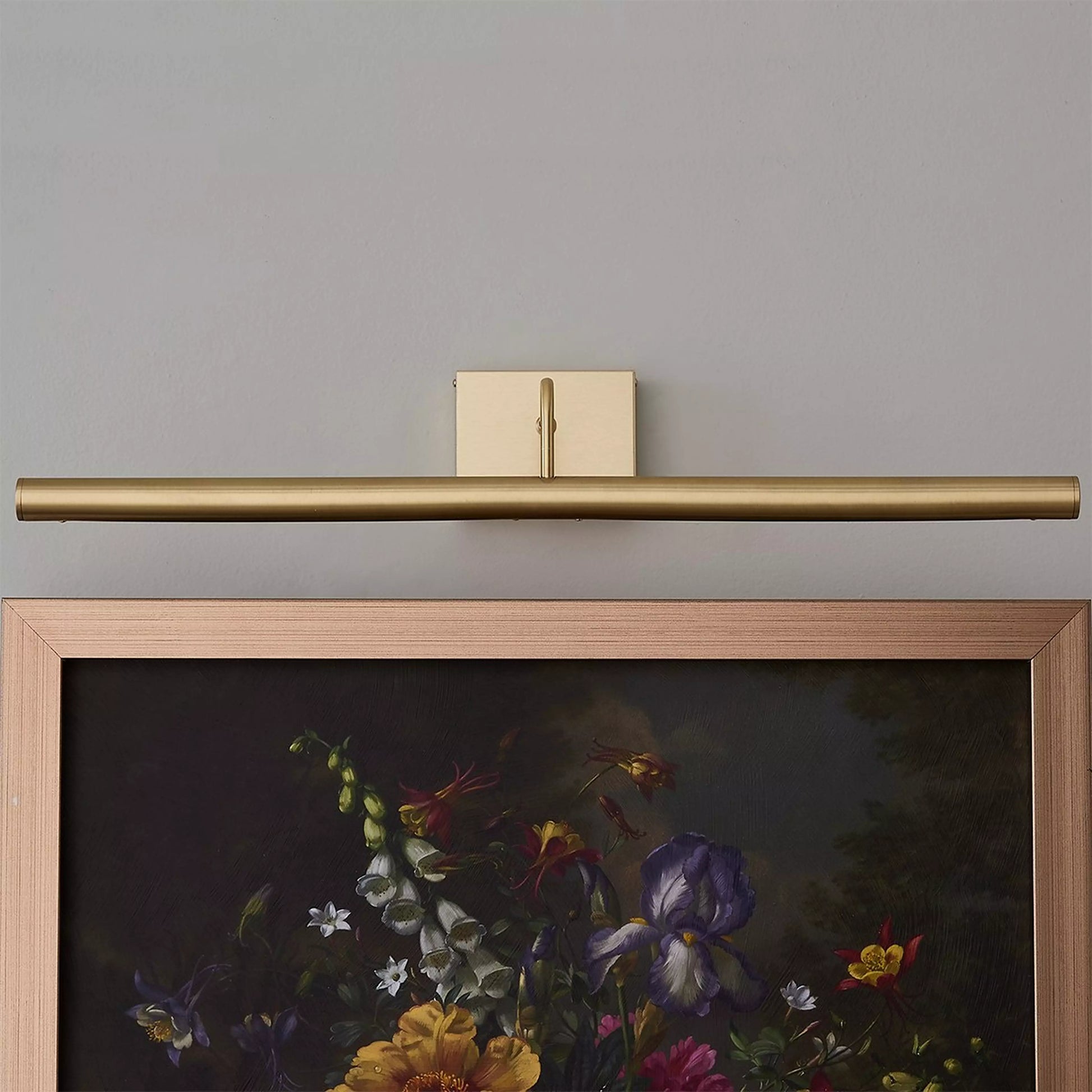 Battery Modern Brass LED Cordless Slimline Picture Light 24"