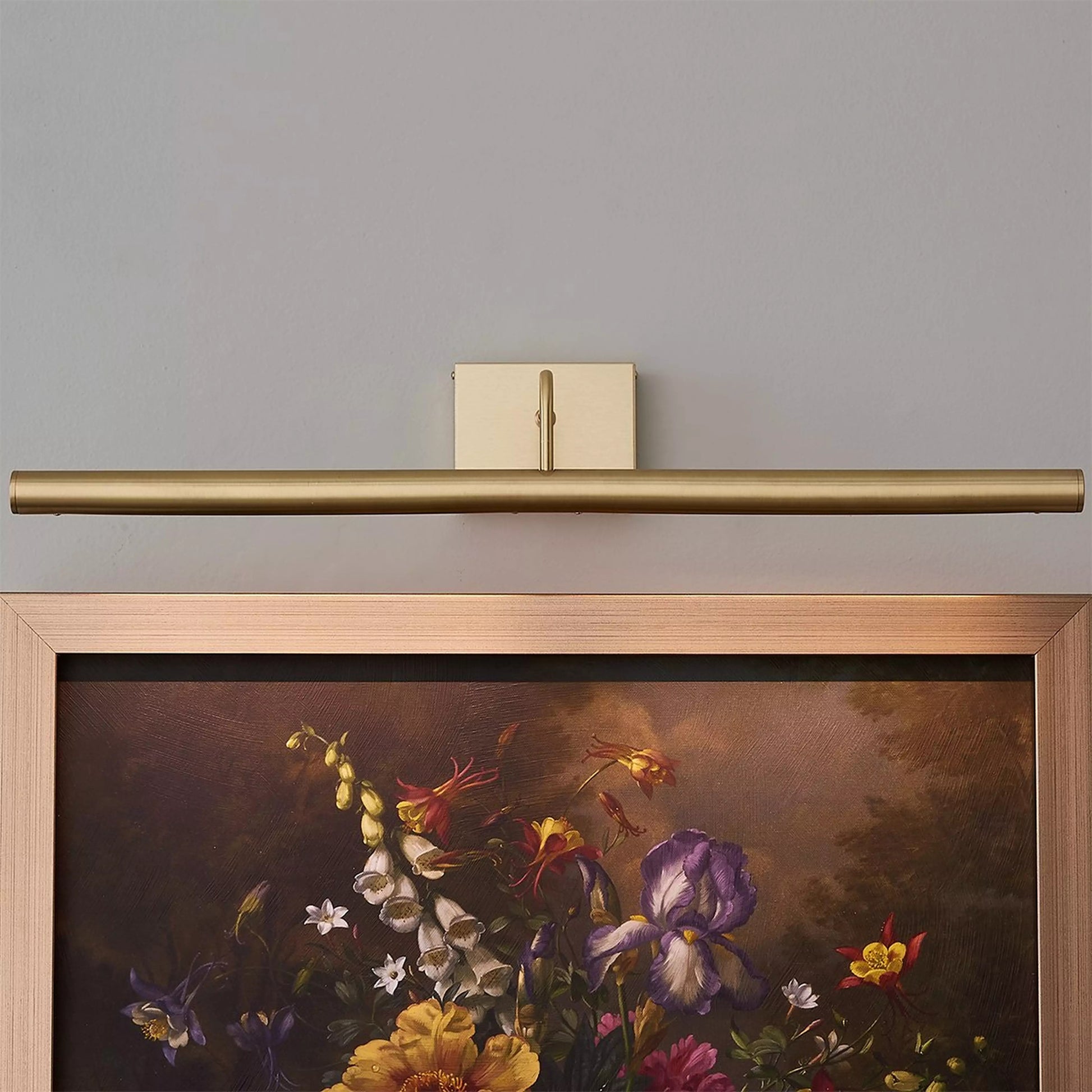 Battery Modern Brass LED Cordless Slimline Picture Light 24"