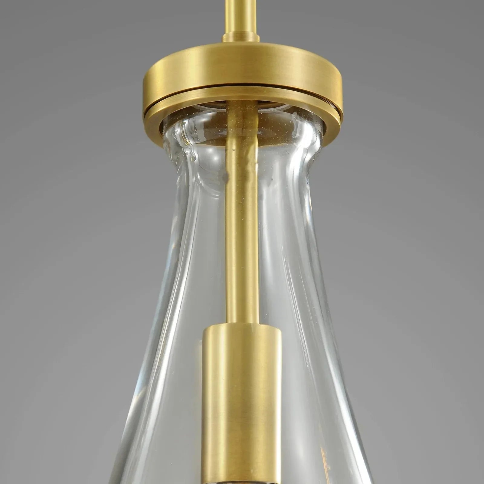 Rainlume Glass Linear 3-Light Rod Chandelier