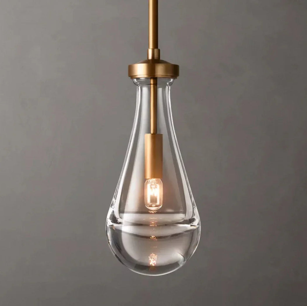 Rain Glass Pendant Light (Rod)