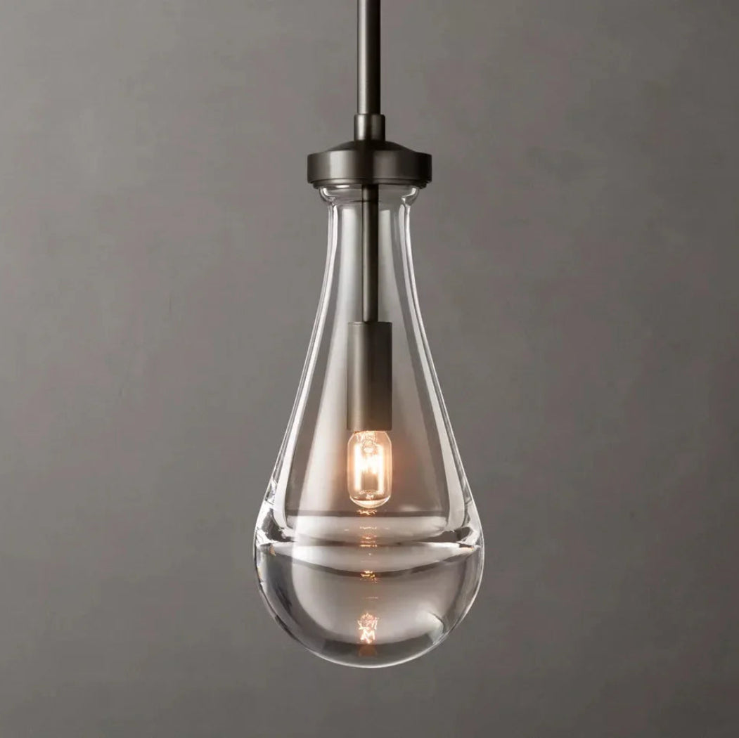 Rain Glass Pendant Light (Rod)