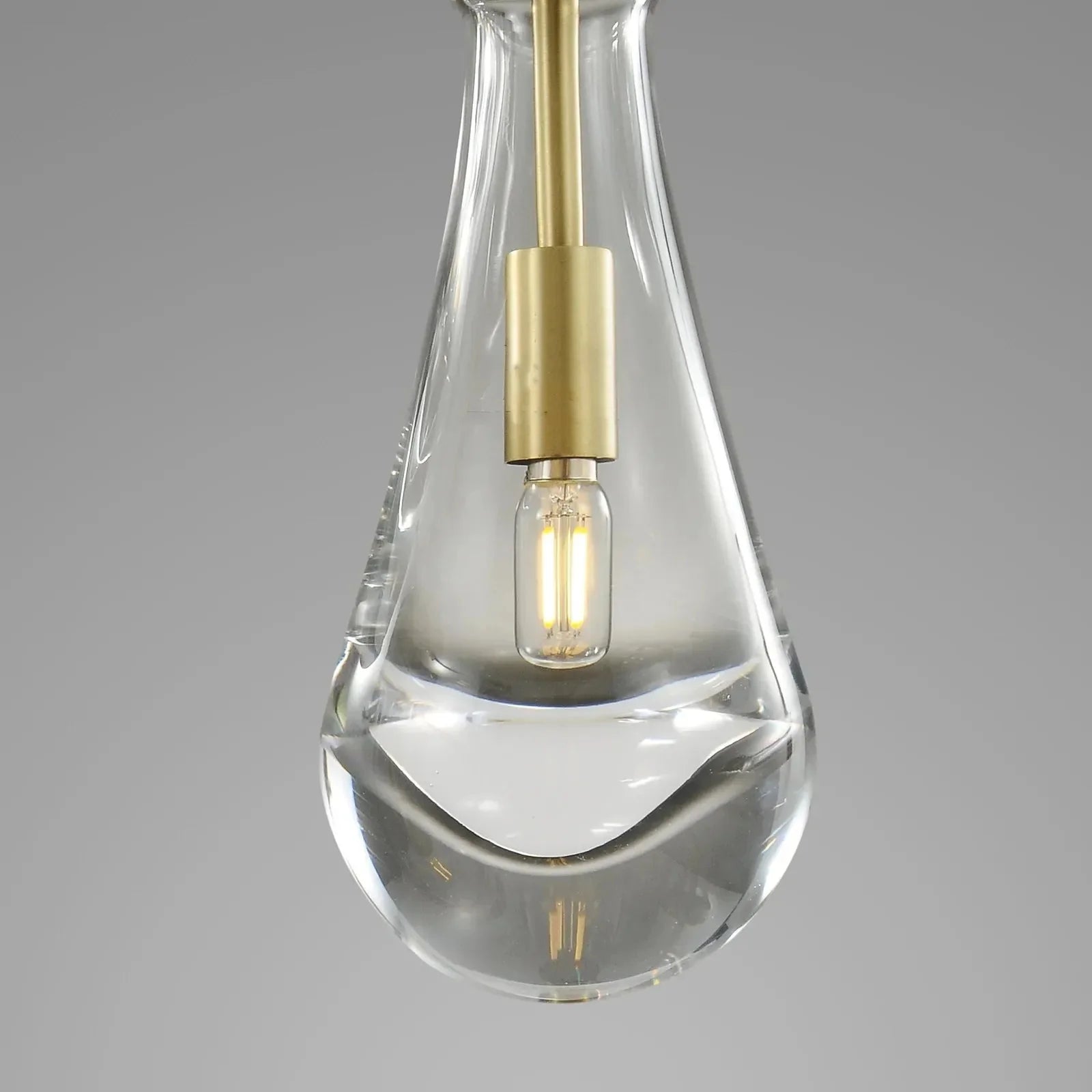 Rainlume Glass Round 2-Lights Chandelier (Rod)