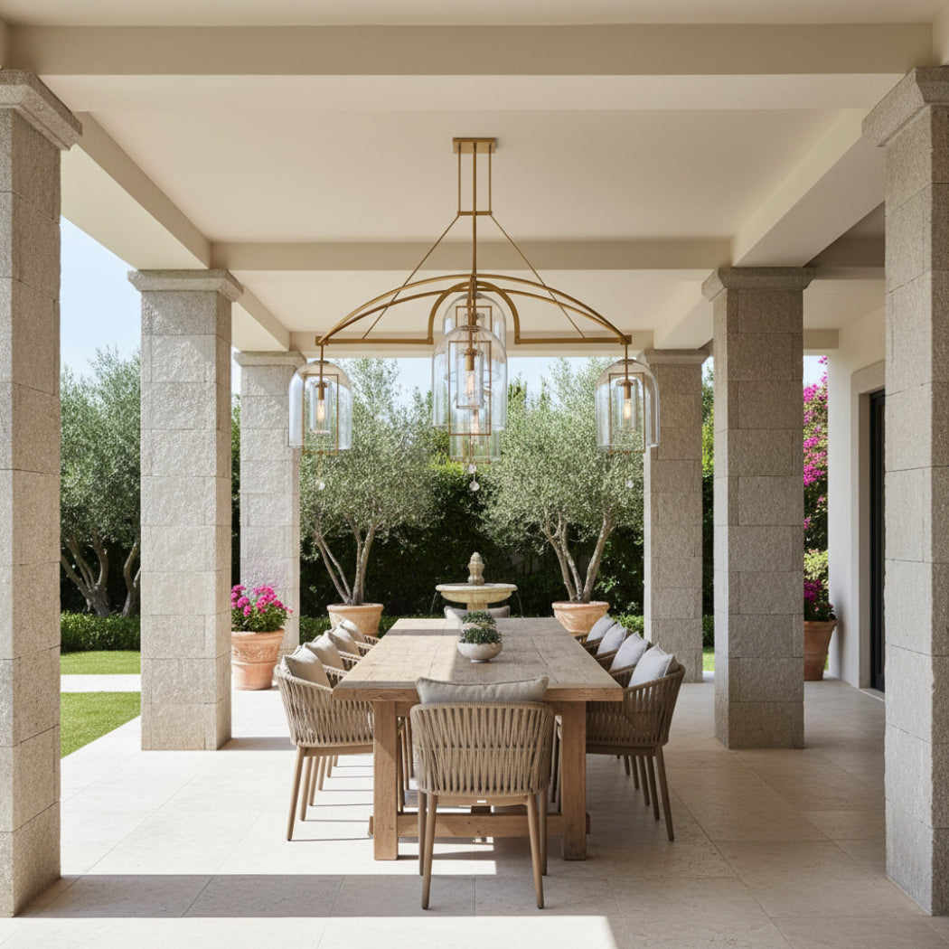 Fulcrum Round Chandelier 73" 5-Lights