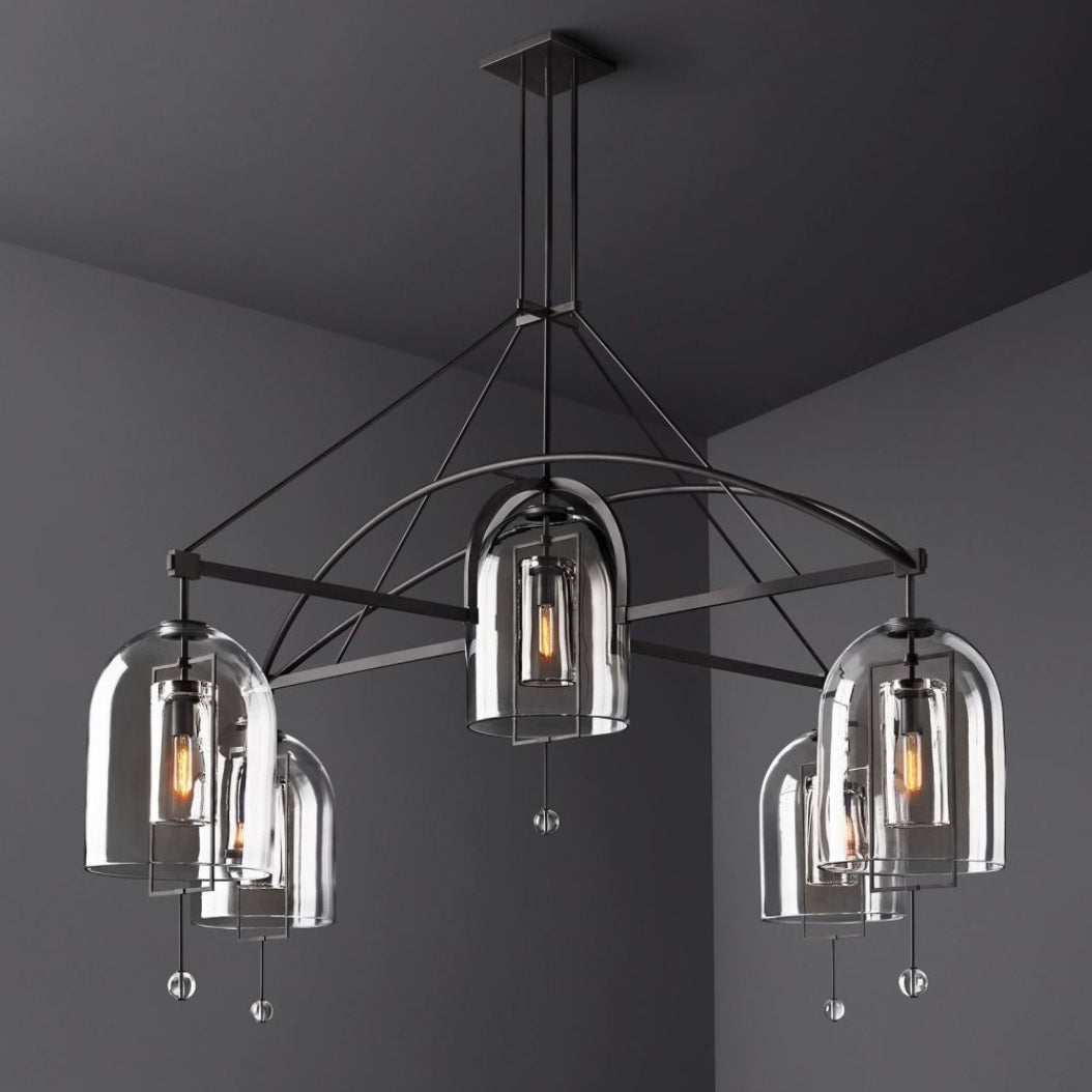 Fulcrum Round Chandelier 85" -5 Lights