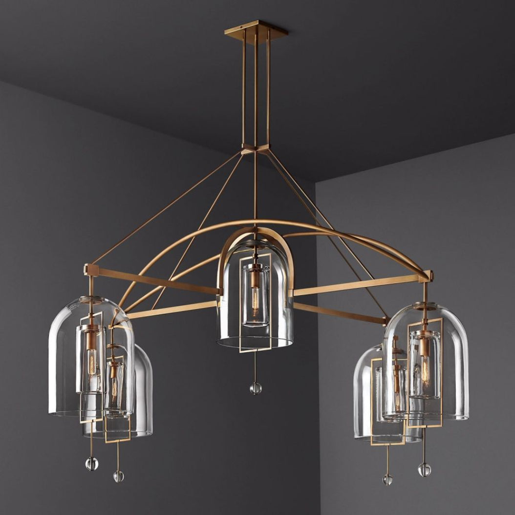 Fulcrum Round Chandelier 85" -5 Lights
