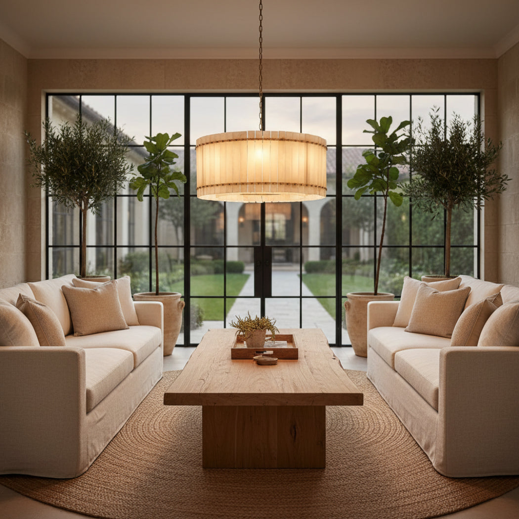 San Marco Modern Alabaster Round Chandelier 48"