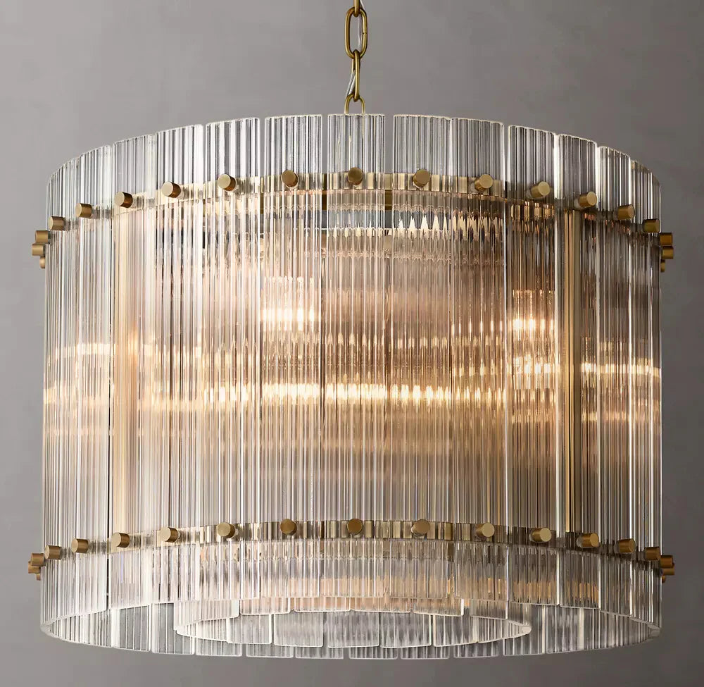 San Marco Modern Glass Round Chandelier 22"