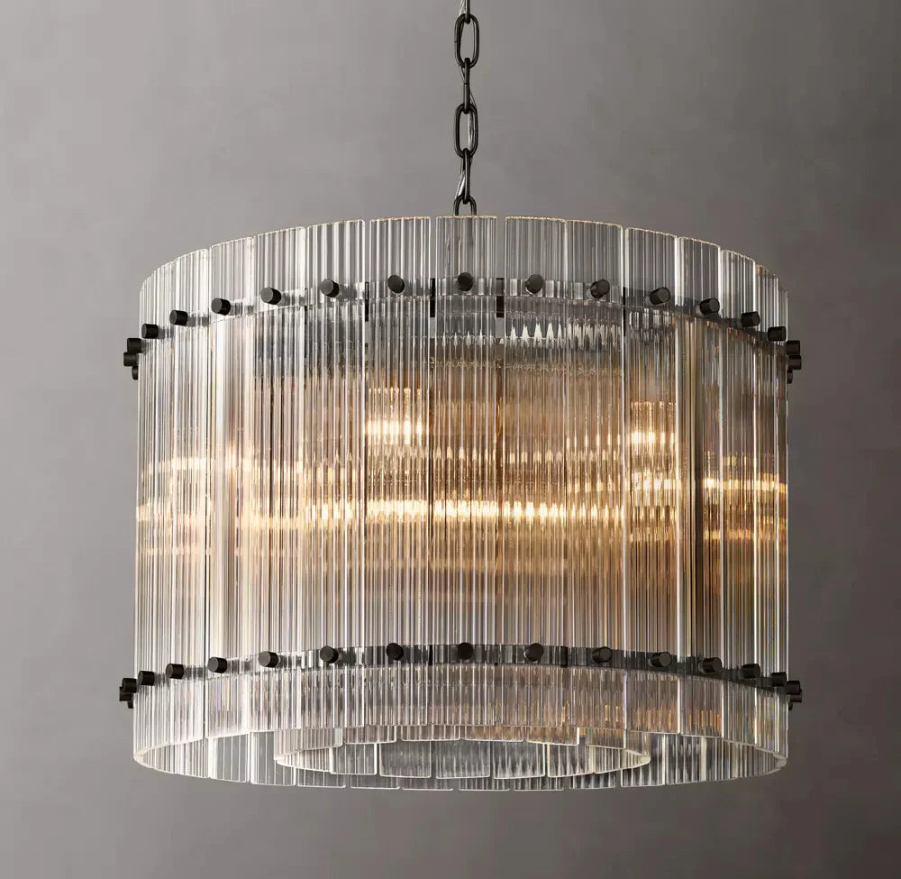 San Marco Modern Glass Round Chandelier 22"
