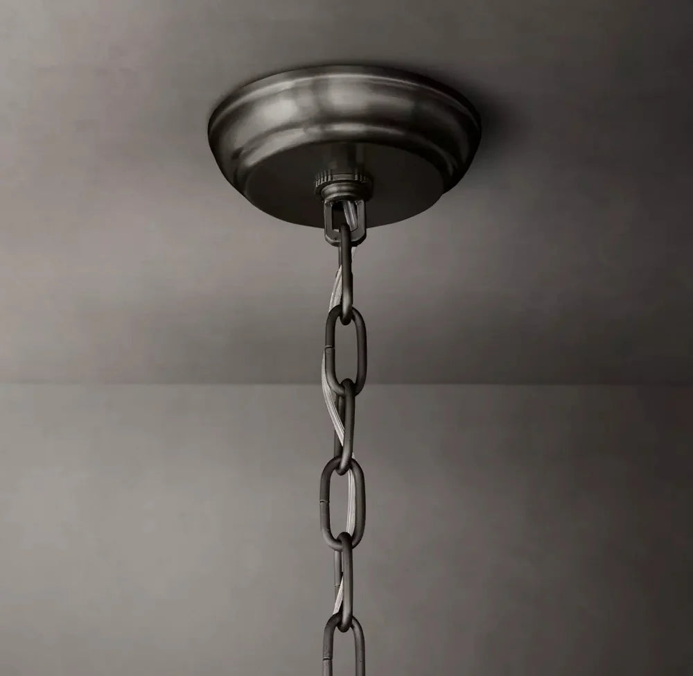 San Marco Modern Glass Round Chandelier 22"