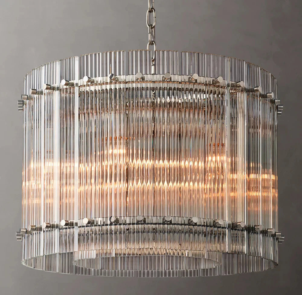 San Marco Modern Glass Round Chandelier 22"