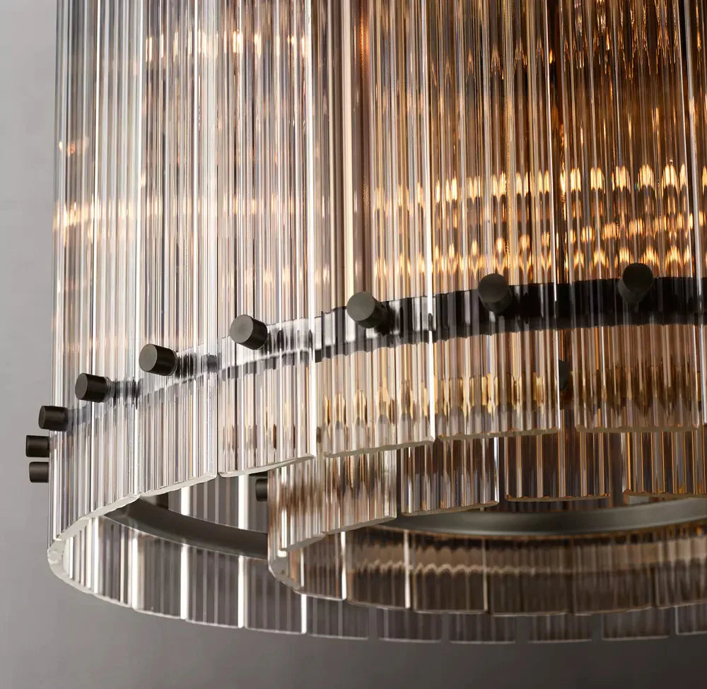 San Marco Modern Glass Round Chandelier 22"