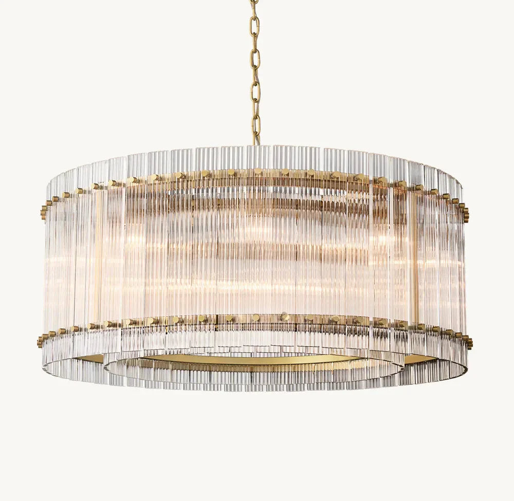 San Marco Modern Glass Round Chandelier 37"